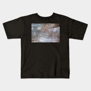 Old painted metal surface with rust all over Kids T-Shirt